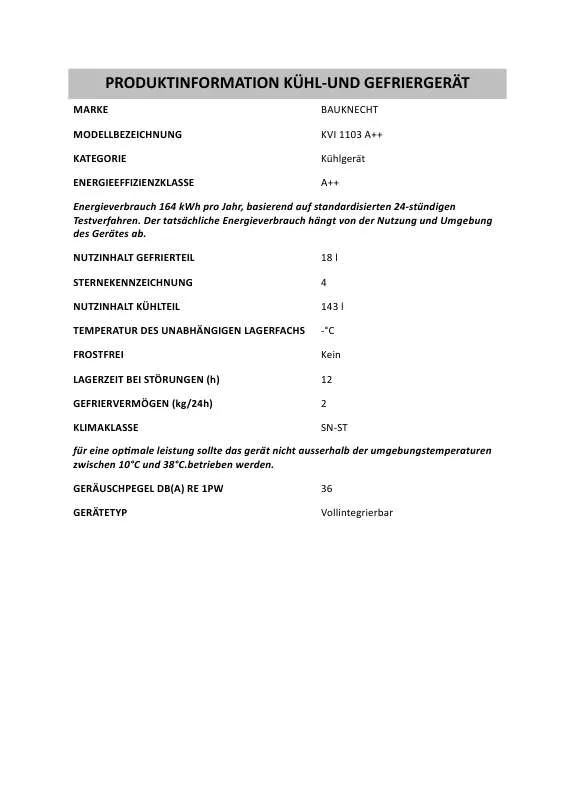 Mode d'emploi WHIRLPOOL KVI 1103 A