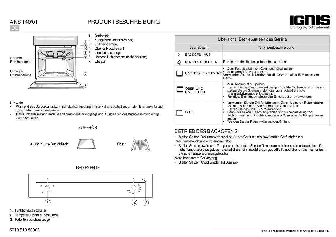 Mode d'emploi WHIRLPOOL PCCI 812260 X