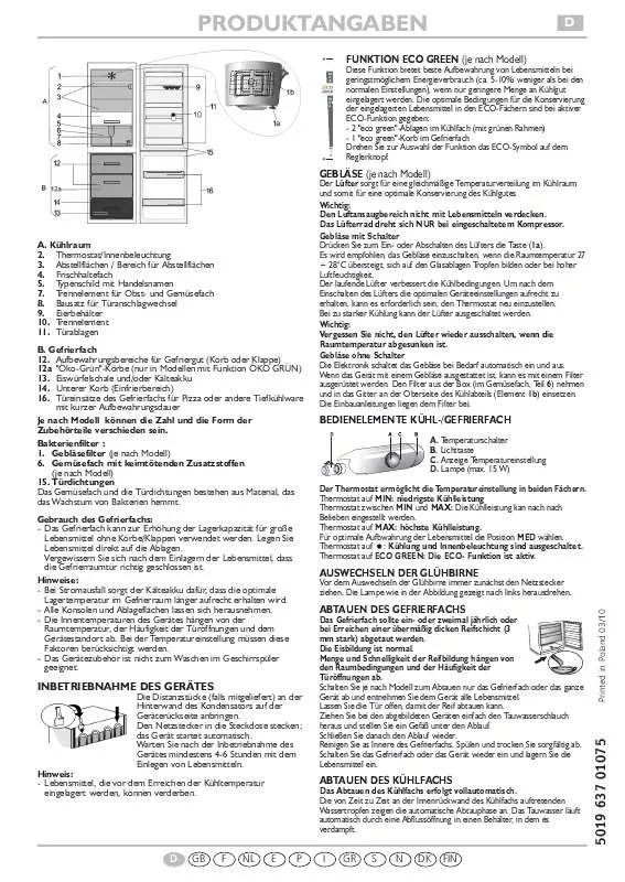 Mode d'emploi WHIRLPOOL PRB 350I A