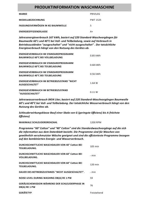 Mode d'emploi WHIRLPOOL PWT 2525