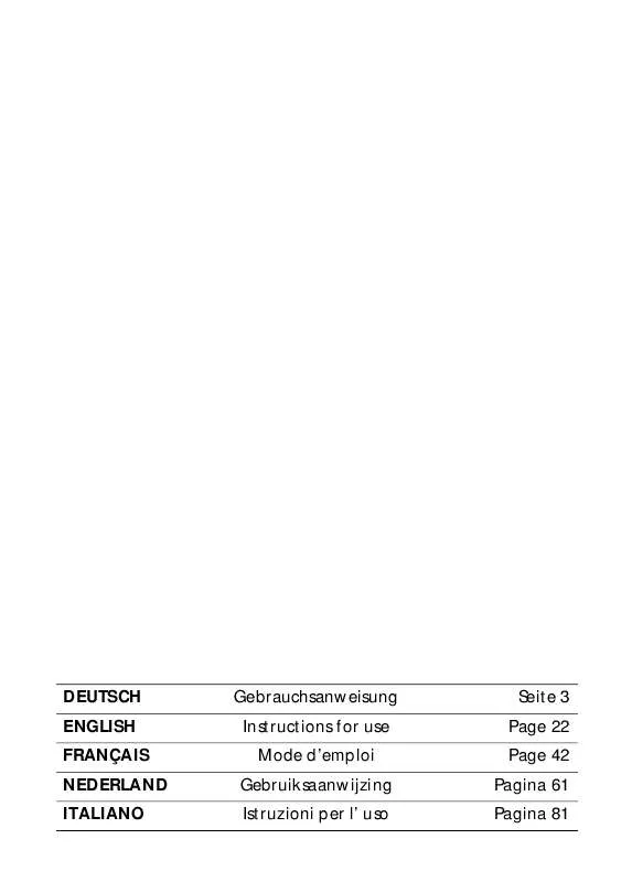 Mode d'emploi WHIRLPOOL STUTTGART 1609