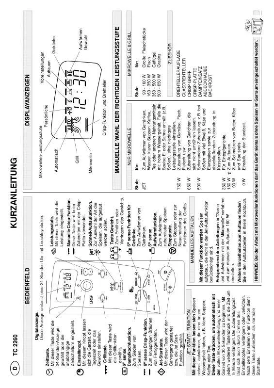 Mode d'emploi WHIRLPOOL TC 2260/BLANC