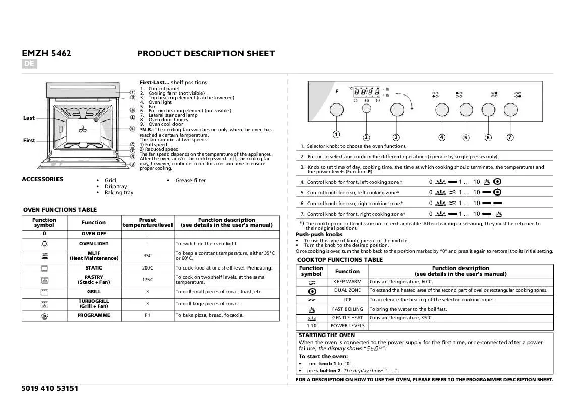 Mode d'emploi WHIRLPOOL TGW 5466/IN/01