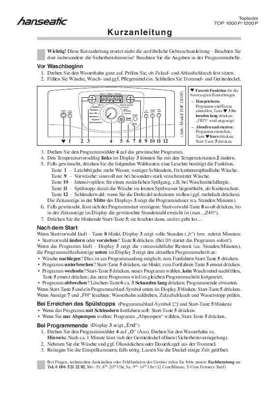 Mode d'emploi WHIRLPOOL TOP 1200 P