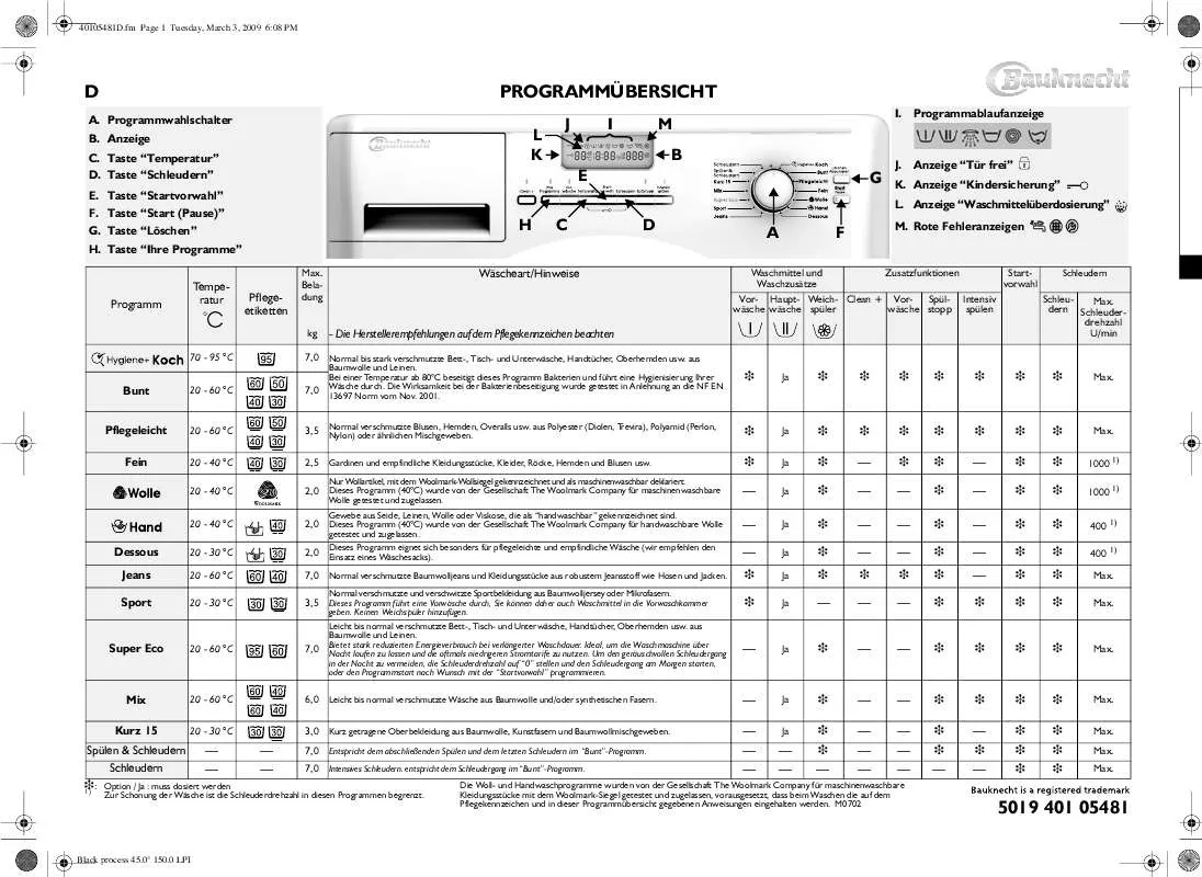 Mode d'emploi WHIRLPOOL WA PURE XL 34 FLDD