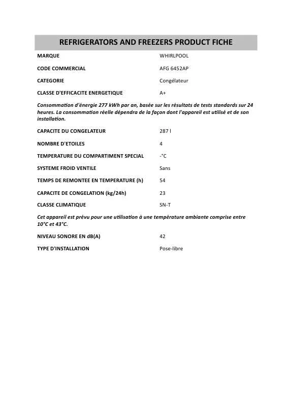 Mode d'emploi WHIRLPOOL WMD202D