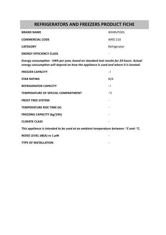 Mode d'emploi WHIRLPOOL WMS300D