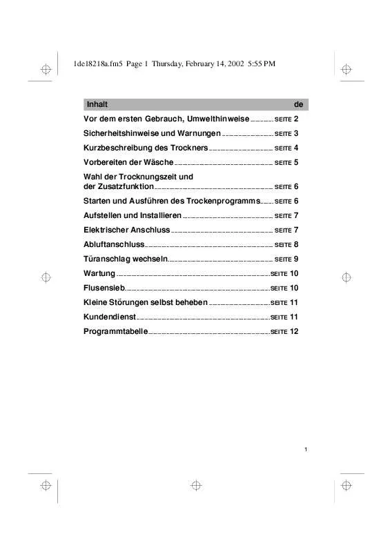 Mode d'emploi WHIRLPOOL WTA3000IE