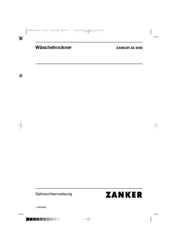 Mode d'emploi ZANKER AE4050 (PRIVILEG)