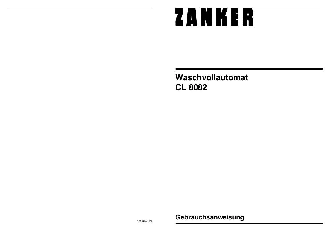 Mode d'emploi ZANKER CL8082