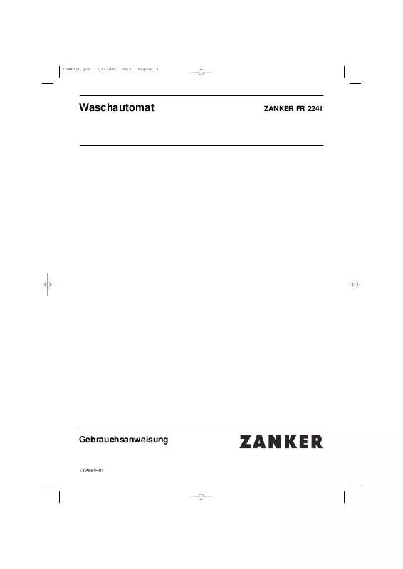 Mode d'emploi ZANKER FR2241