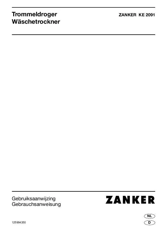Mode d'emploi ZANKER KE2091