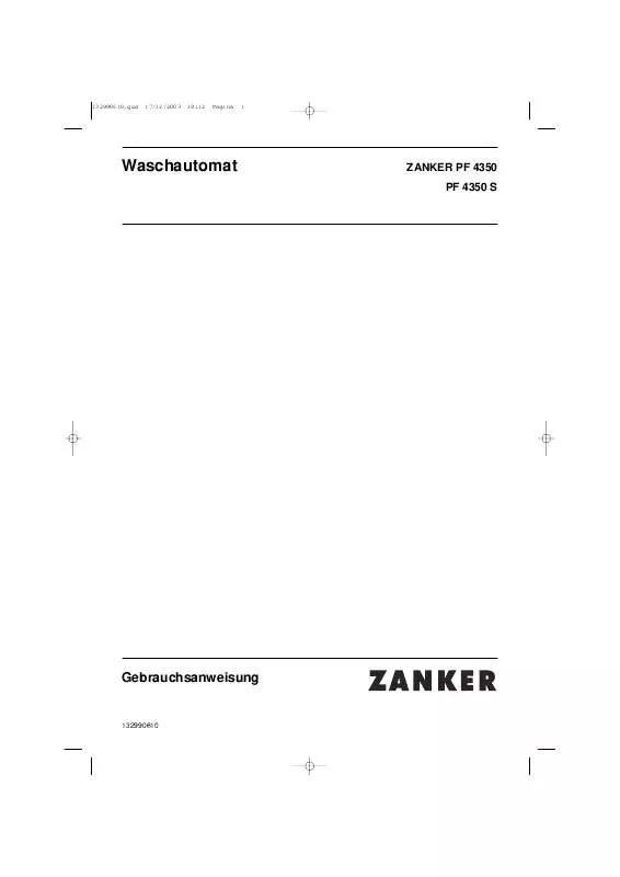 Mode d'emploi ZANKER PF4350
