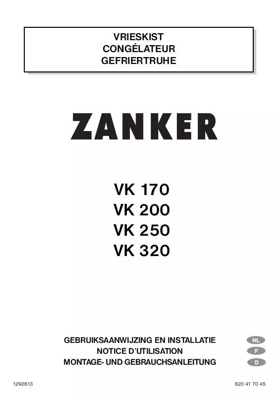 Mode d'emploi ZANKER VK200