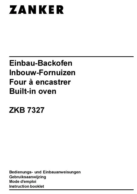 Mode d'emploi ZANKER ZKB7327AL