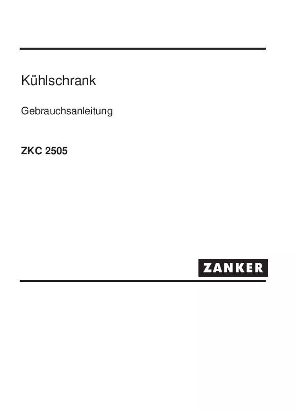 Mode d'emploi ZANKER ZKC2505