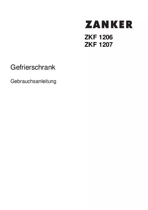 Mode d'emploi ZANKER ZKF1207