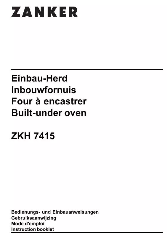 Mode d'emploi ZANKER ZKH7415S