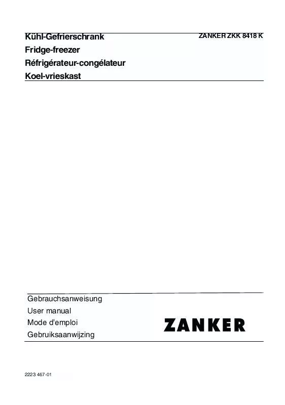 Mode d'emploi ZANKER ZKK8418K