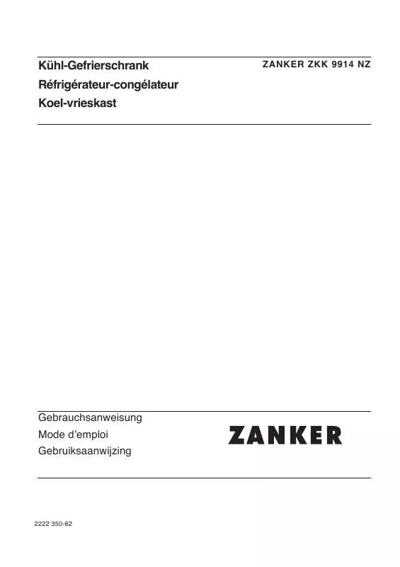 Mode d'emploi ZANKER ZKK9914NZ
