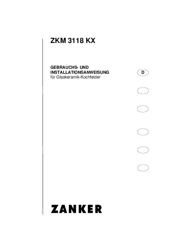 Mode d'emploi ZANKER ZKM3118KX