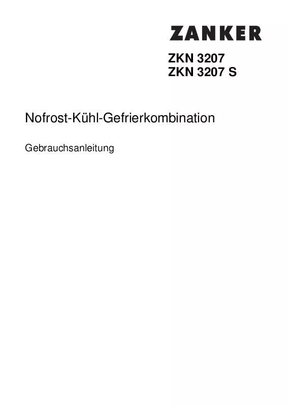Mode d'emploi ZANKER ZKN3207