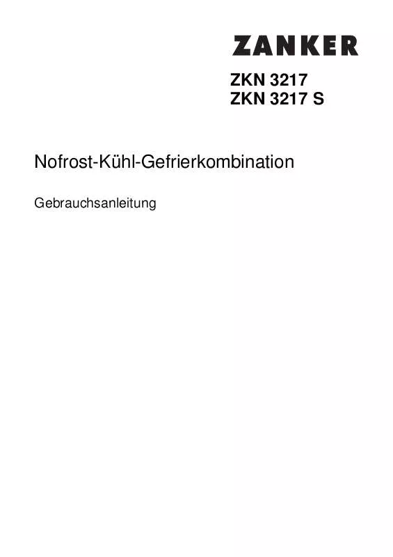 Mode d'emploi ZANKER ZKN3217S