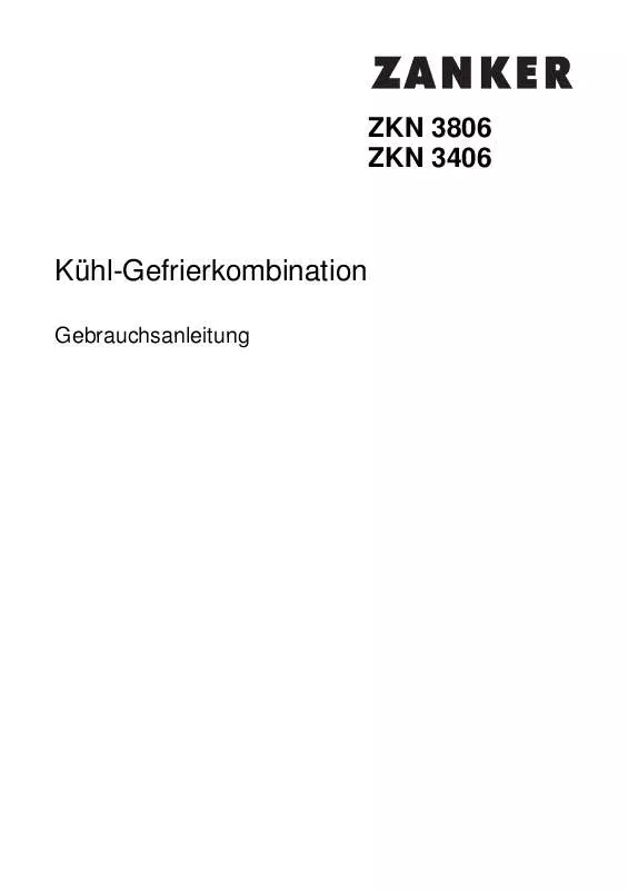 Mode d'emploi ZANKER ZKN3406