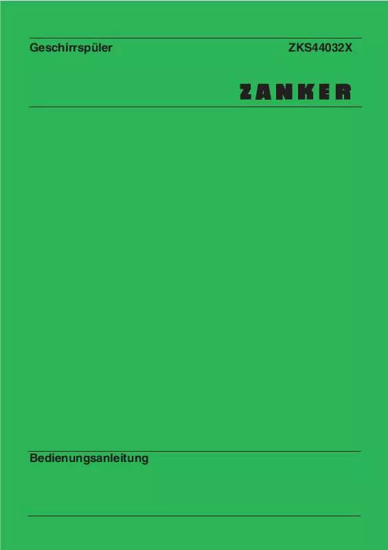 Mode d'emploi ZANKER ZKS44032X