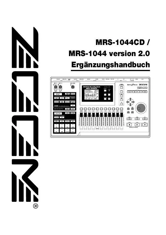 Mode d'emploi ZOOM 1044CD