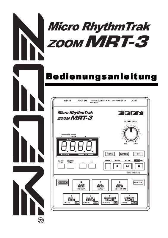 Mode d'emploi ZOOM MRT-3