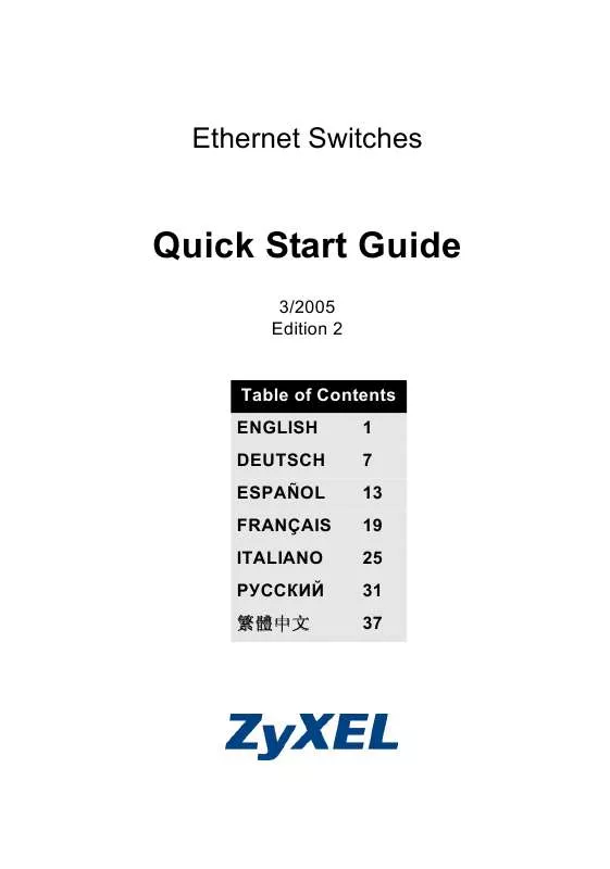 Mode d'emploi ZYXEL ES-3124